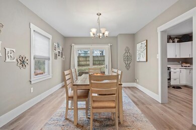 Dining room offers space for a family and french d