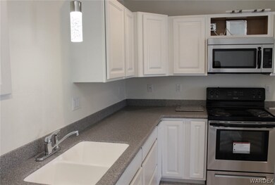 Molded sink in the kitchen.