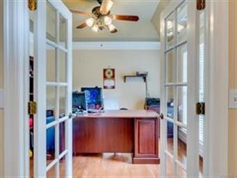 This office, just off the entry-way, is perfect fo