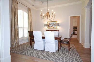 Dining Room has unique Sculptured Ceiling