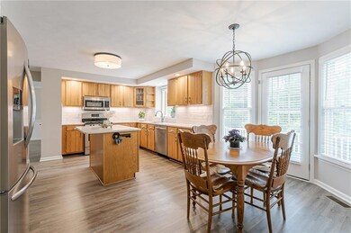 Large eat-in kitchen.