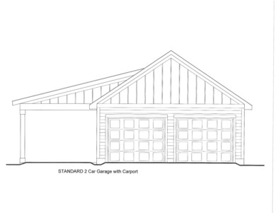 garage 2 car with carport standard
