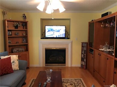 Family room with gas fireplace.
