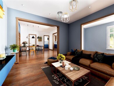 Virtual rendering of potential living room renovat