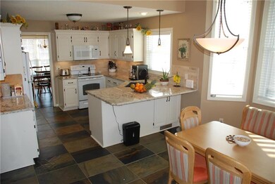 Kitchen w/Slate floors & natural light