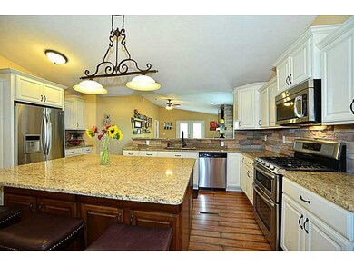 Kitchen. Kraftmaid soft close cabinets with granit