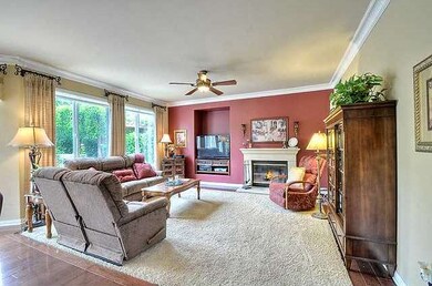 Spacious well designed family room is anchored by 