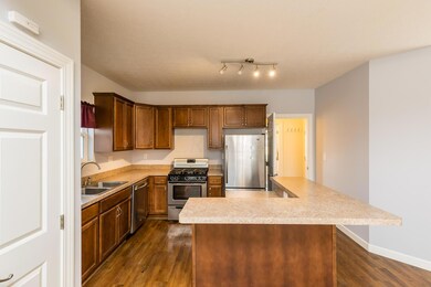 Large eat-in kitchen.