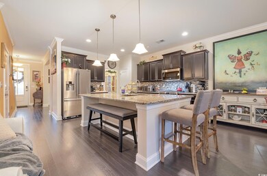 Kitchen with appliances with stainless steel finis