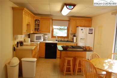 Open kitchen to den.