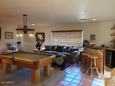 Man Cave pool room with bar