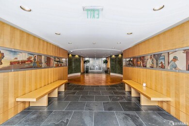 The mural on display in the Lobby is a 1930's work
