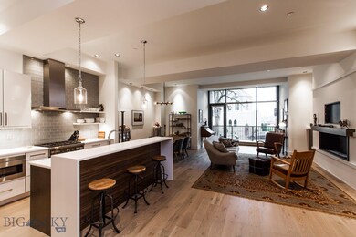 Open kitchen and living area