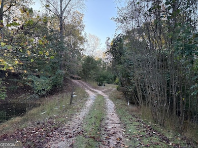 Gravel road that goes through property