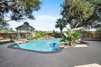 The large gazebo offers a comfy place to relax as