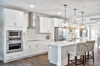The Kitchen area is very open into the Family Room