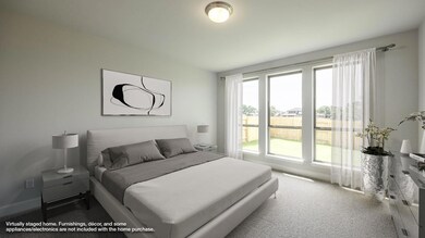 Bedroom with carpet floors