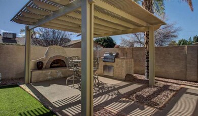 Built in BBQ and Fireplace with Pergola