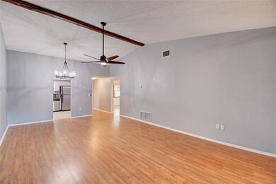 Living room off kitchen.