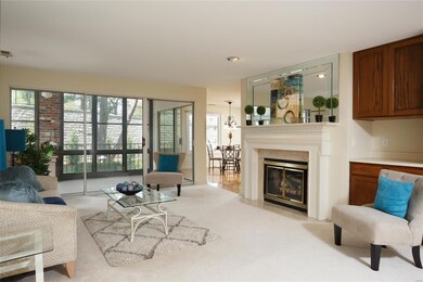 Light filled Living Room w/wood burning FP