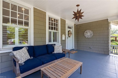 Spacious front porch