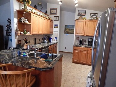 This open, airy kitchen has plenty of counter spac
