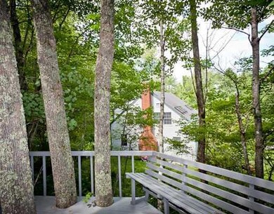 Exterior Front. From Tree House