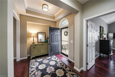 Gleaming Brazilian Cherry Hardwood flows through the Foyer, Great room, Kitchen, Dining area, Bedroom and First Floor Office...