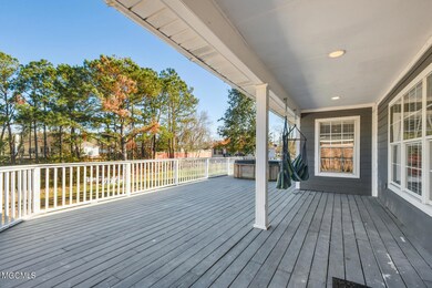 Back deck with hot tub