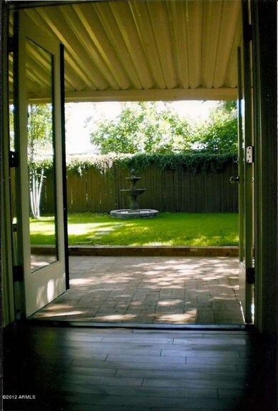 French doors to garden