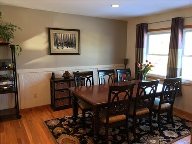 Sunny, large dining room area