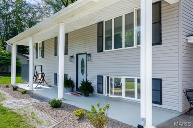View of front facade featuring covered porch