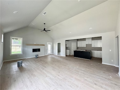 This open living room is a warm and inviting space