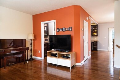 View from living room toward dining room.