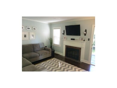 Family room with fireplace