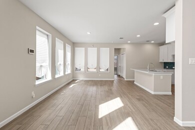 Unfurnished living room featuring recessed lightin