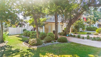 View from the left side yard showing front of the 