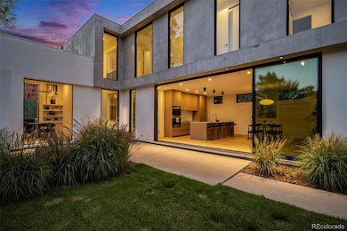 South facing patio and glass slider wall