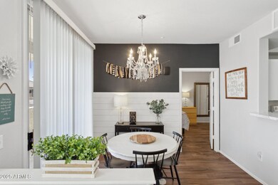 Board and batten wall in dining room