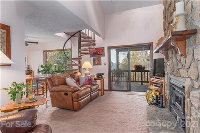 Cozy living room with wood stove