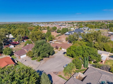 Aerial view of residential area