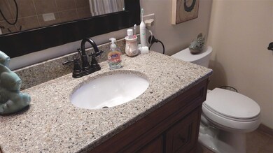 Completely Remodeled bath with Granite Sink Top an