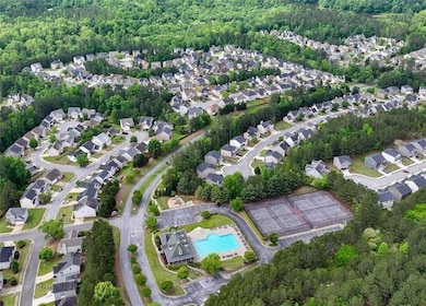 Aerial view of property and surrounding area featu
