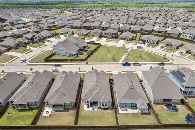 The front of this home overlooks an HOA-owned open space.