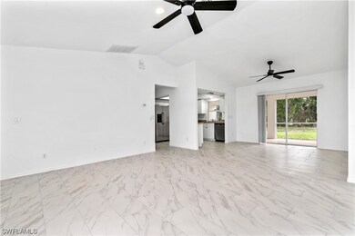 Living, dining rooms and kitchen