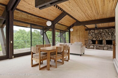dining and living with deck