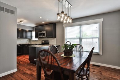 Dining room opens to the updated kitchen
