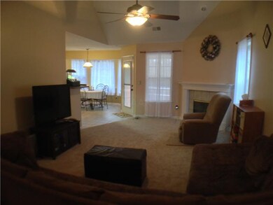 great room with view of breakfast room. freshly pa