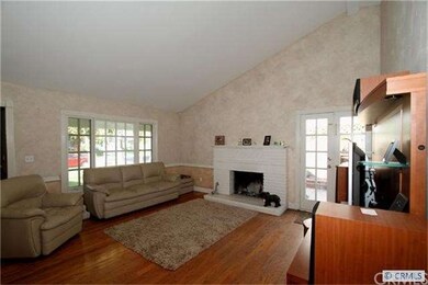 Living Room with Vaulted Ceiling