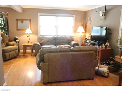 Shot from the dining room into the sitting area of
